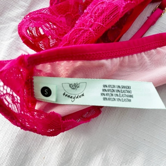 Honeydew Bright‎ Pink Lace Bralette - Picture 6 of 7